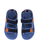 Sandali per bambino Molo azzurro con fasce e motivo smile - Rubino Kids