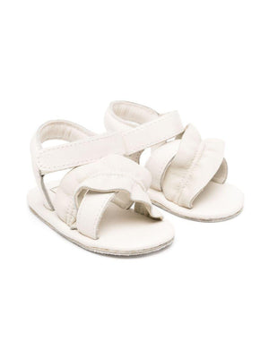 Donsje Miene white baby girl sandals with velcro front fastening