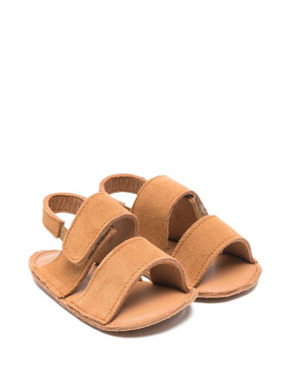Sandali per neonato BabyWalker color cammello a punta aperta - Rubino Kids