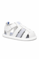 Sandali per neonato Boss Kids bianchi con stampa logo - Rubino Kids