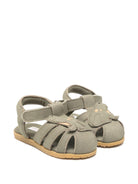 Sandali per neonato Donsje verde con applicazione rana - Rubino Kids