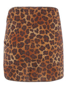 Sarong copricostume per bambina Mc2 Saint Barth Kids marrone leopardato con effetto lurex e design a portafoglio - Rubino Kids