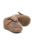 Scarpe da culla per neonati Donsje beige con applicazioni alce - Rubino Kids
