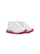 Scarpe per bambino Christian Loubutin Kids bianca con soletta rossa - Rubino Kids