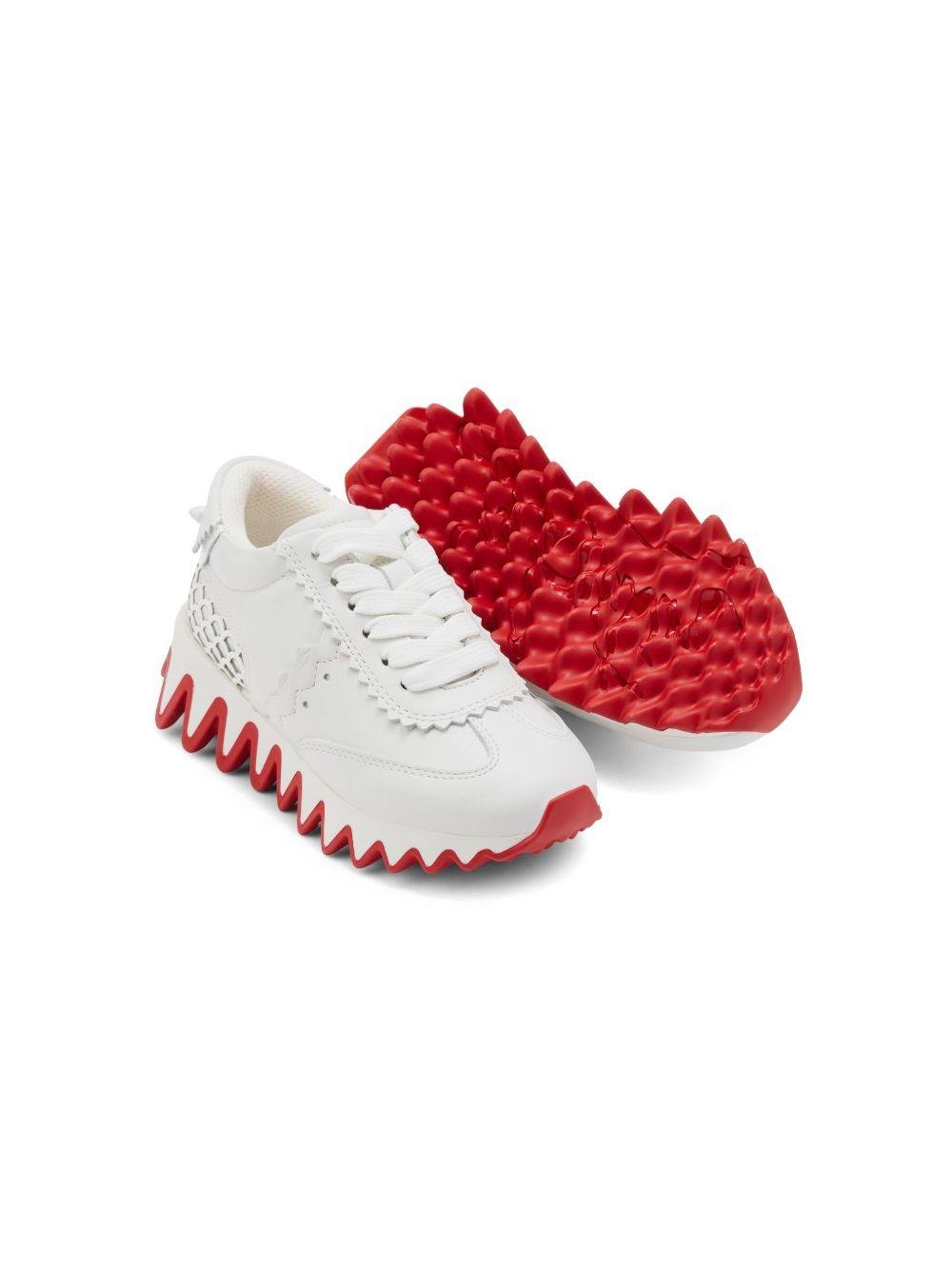 Scarpe per bambino Christian Loubutin Kids bianca con soletta rossa - Rubino Kids