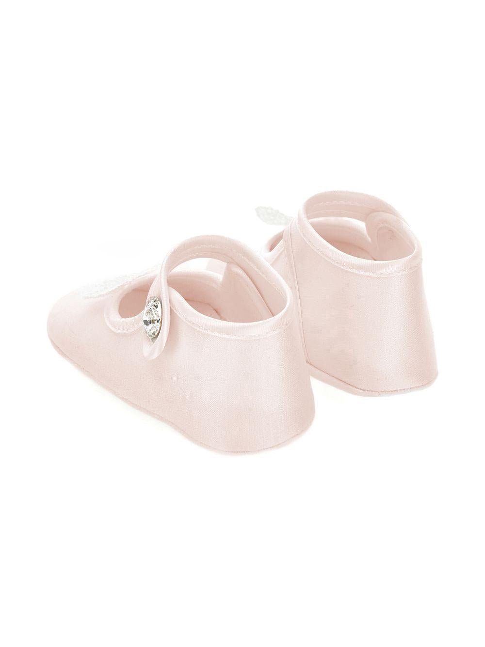 Scarpe per neonata Monnalisa rosa con dettagli decorativi - Rubino Kids