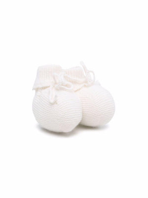 Scarpe primi passi per neonata Bonpoint bianco con fiocco