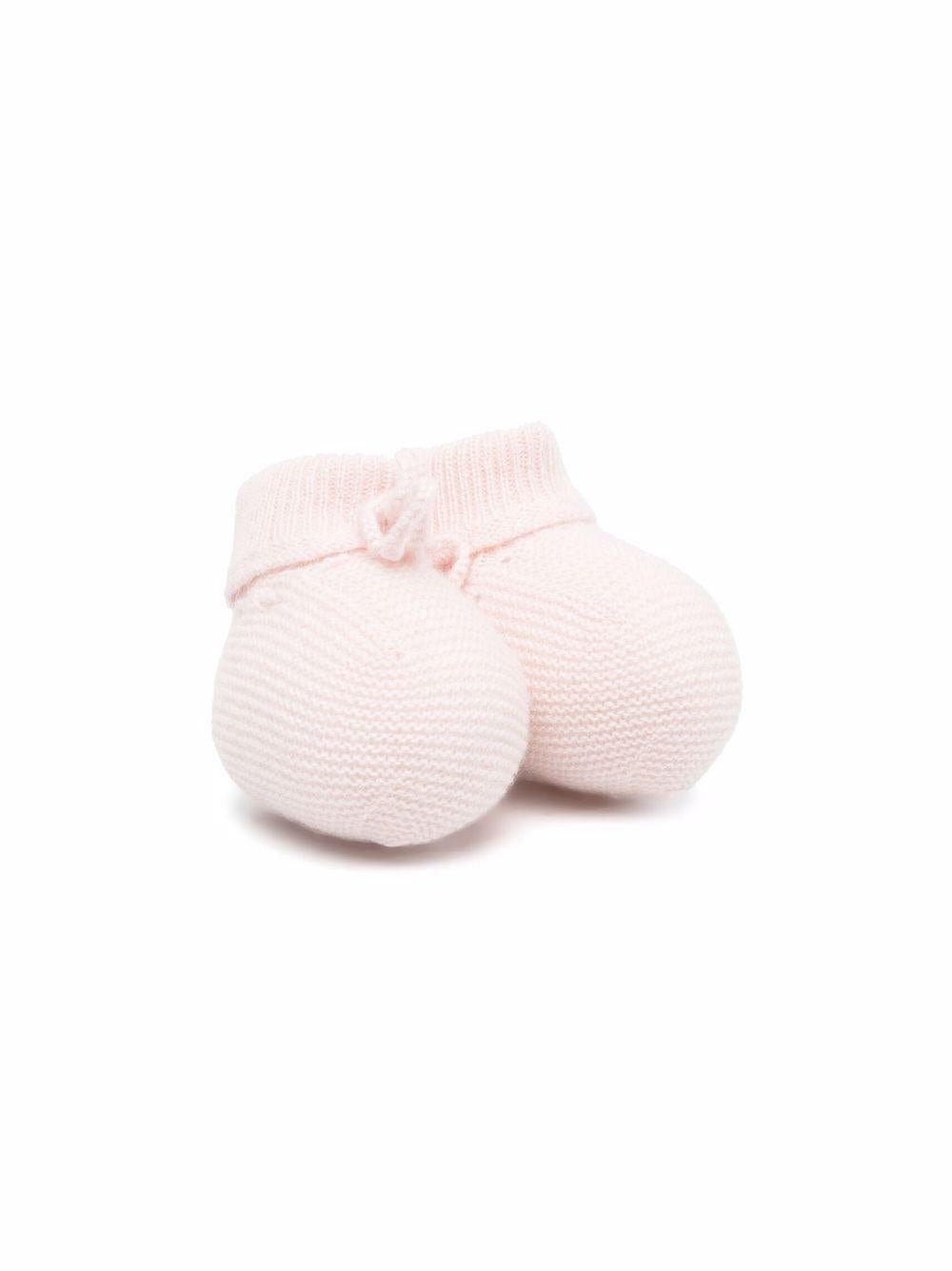 Scarpe primi passi per neonata Bonpoint rosa con fiocco - Rubino Kids