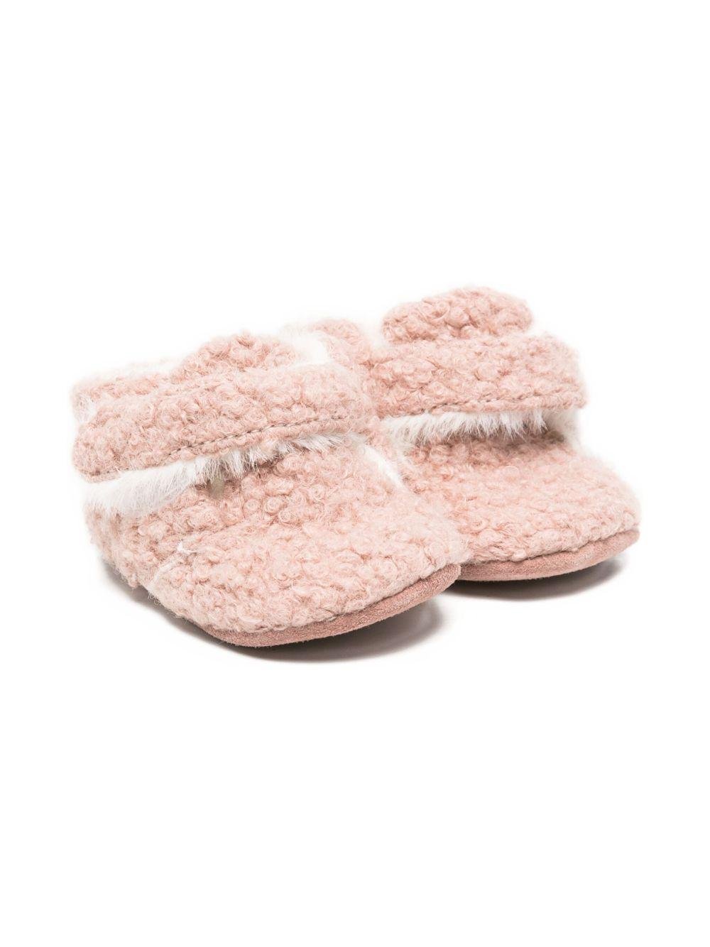 Scarpe primi passi per neonata Douuod Kids rosa con tessuto testurizzato - Rubino Kids