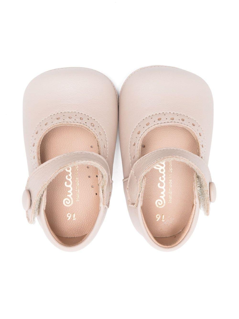 Scarpe primi passi per neonata Eli1957 beige con soletta in pelle con logo - Rubino Kids