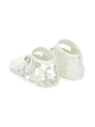 Scarpe primi passi per neonata Monnalisa bianche con paillettes - Rubino Kids
