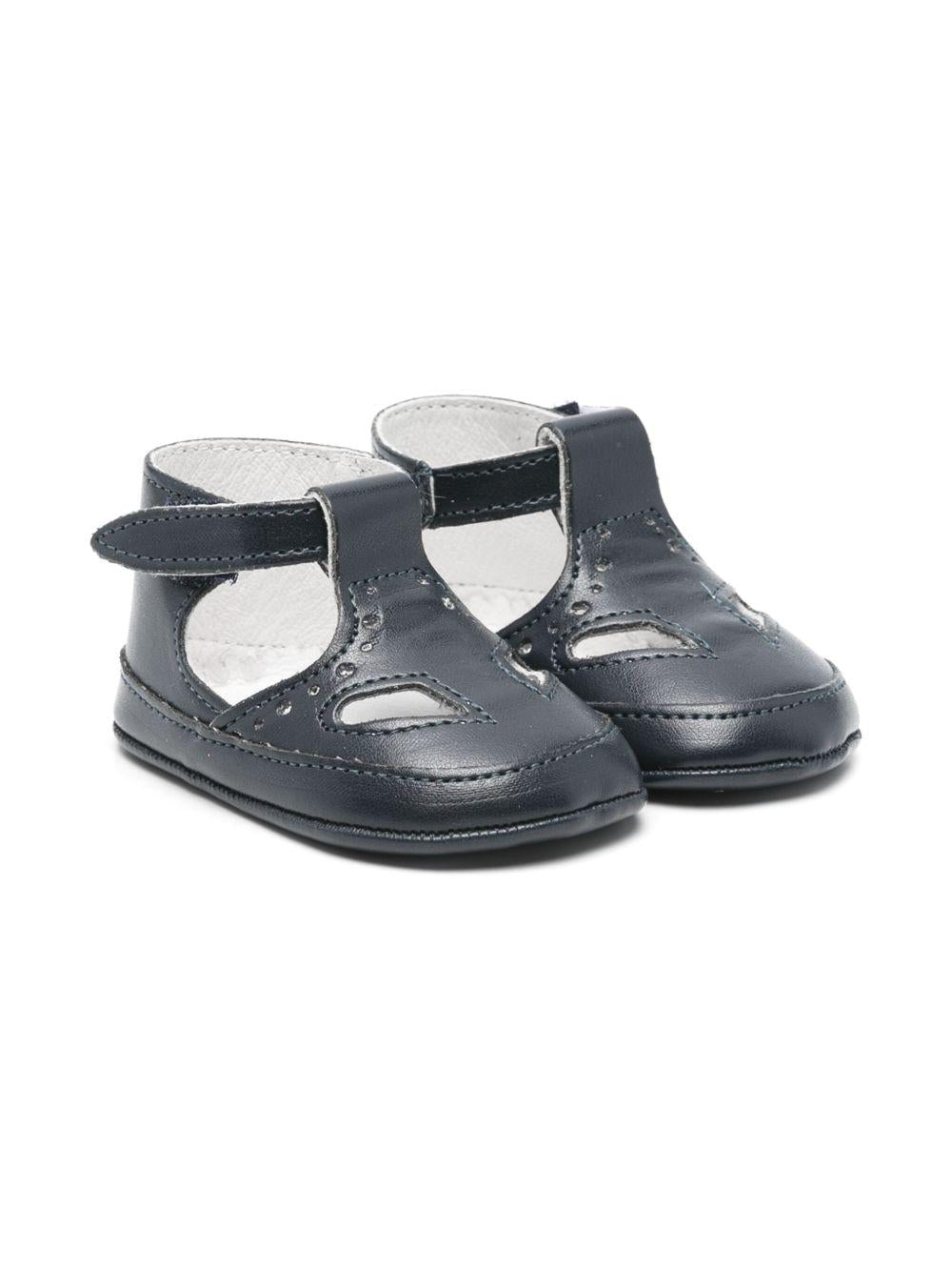 Scarpe primi passi per neonato Douuod Kids blu in pelle - Rubino Kids