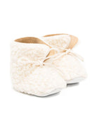 Scarpette primi passi per neonata Tartine Et Chocolat bianche con texture teddy - Rubino Kids