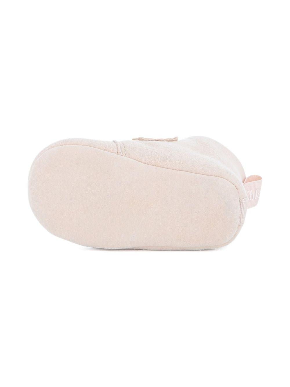 Scarpine per neonata Chloé Kids rosa con borso a smerlo - Rubino Kids