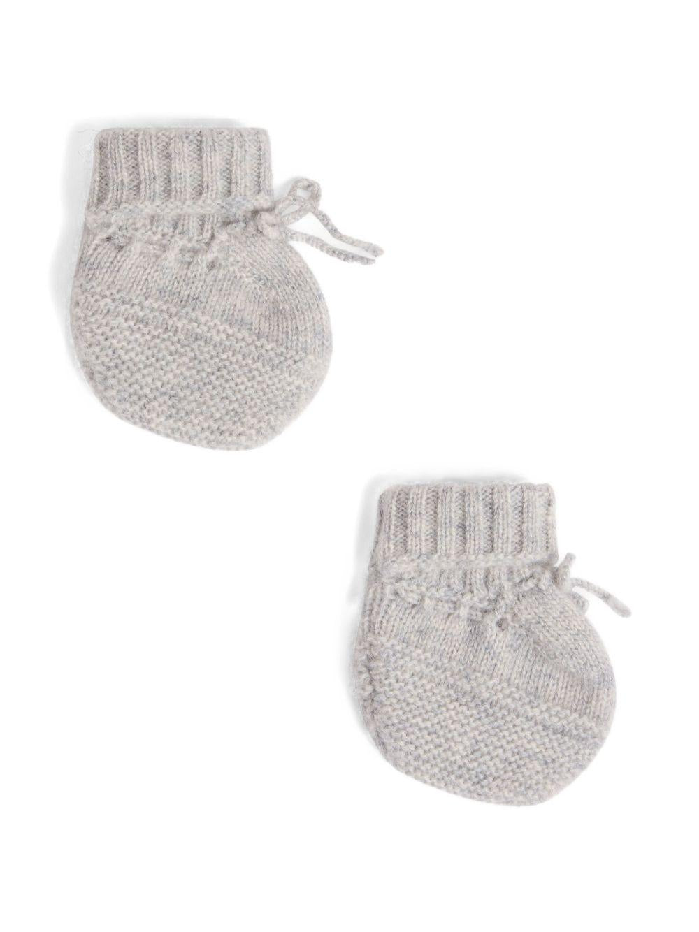Scarpine per neonati Bonpoint grigio in maglia intrecciata - Rubino Kids
