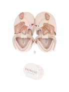 Scarpine primi passi per neonata Donsje rosa con applicazione uccellino - Rubino Kids