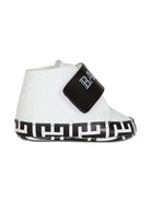 Scarpine primi passi per neonati Balmain Kids bianco e nere con cinturino con logo - Rubino Kids