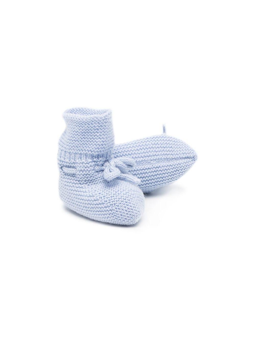 Scarpine primi passi per neonato Paz Rodriguez azzurre con fiocco - Rubino Kids