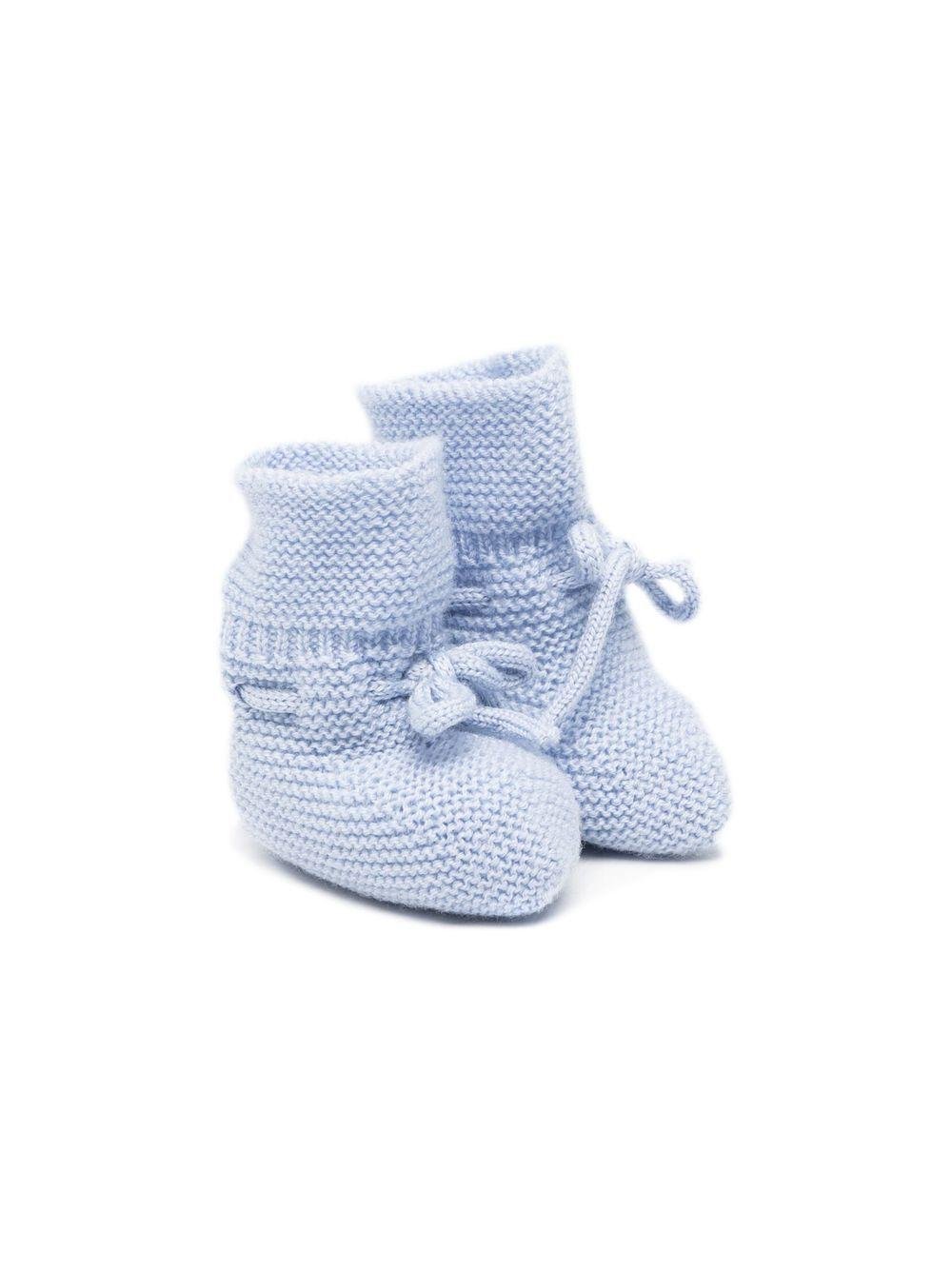 Scarpine primi passi per neonato Paz Rodriguez azzurre con fiocco - Rubino Kids