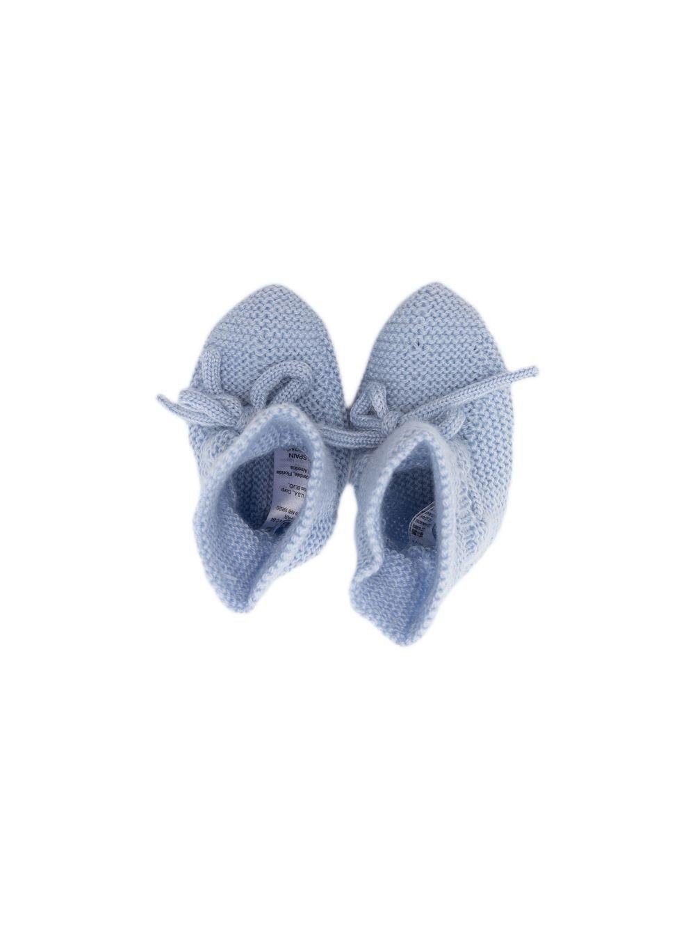 Scarpine primi passi per neonato Paz Rodriguez azzurre con fiocco - Rubino Kids
