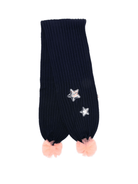 Sciarpa a coste per bambina Billieblush blu decorata con stelle con logo - Rubino Kids