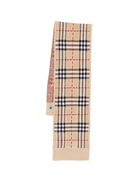 Sciarpa per bambina Burberry Kids beige con motivo a quadri - Rubino Kids