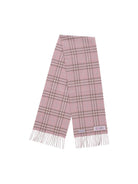 Sciarpa per bambina Burberry Kids rosa con frange - Rubino Kids