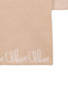 Sciarpa per bambina Chloé Kids beige con stampa logo - Rubino Kids