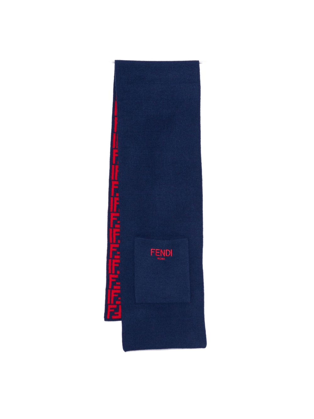 Sciarpa per bambini Fendi Kids blu con logo FF - Rubino Kids