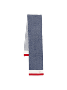 Sciarpa per bambino Emporio Armani Kids blu con strisce bianche - Rubino Kids