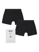 Set 2 boxer Boss Kids neri con stampa - Rubino Kids