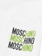 Set 2 pezzi da bambino Moschino Kids verde con stampa logo - Rubino Kids