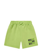 Set 2 pezzi da bambino Moschino Kids verde con stampa logo - Rubino Kids