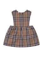 Set abito e body per neonata Burberry Kids beige con motivo a quadri - Rubino Kids
