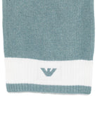 Set berretto e sciarpa per bambina Emporio Armani Kids grigio con logo - Rubino Kids