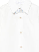 Set camicia e salopette per neonato Colorichiari bianco a righe (2 pezzi) - Rubino Kids
