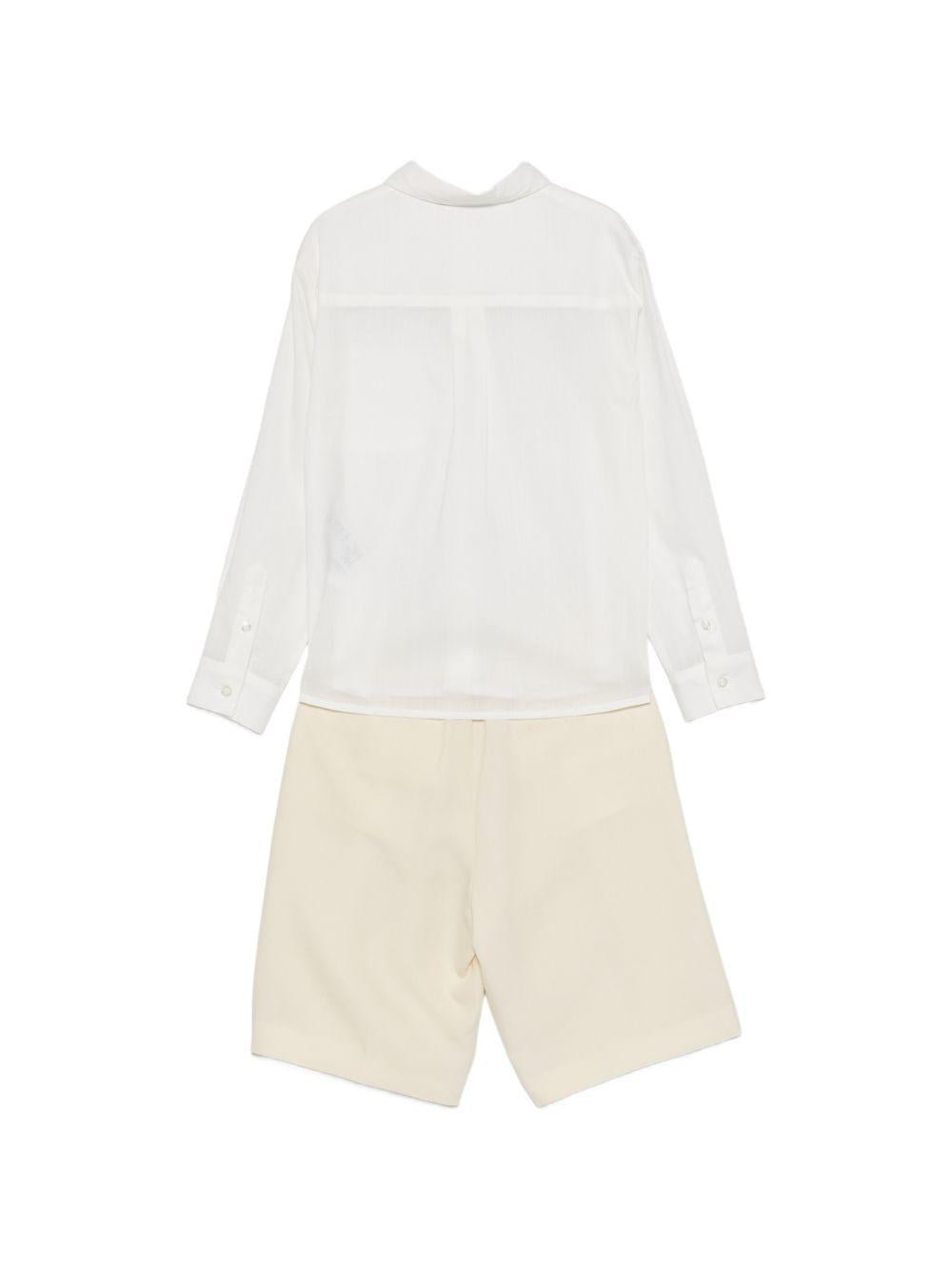 Set camicia e shorts per bambino Emporio Armani Kids multicolore con colletto classico - Rubino Kids