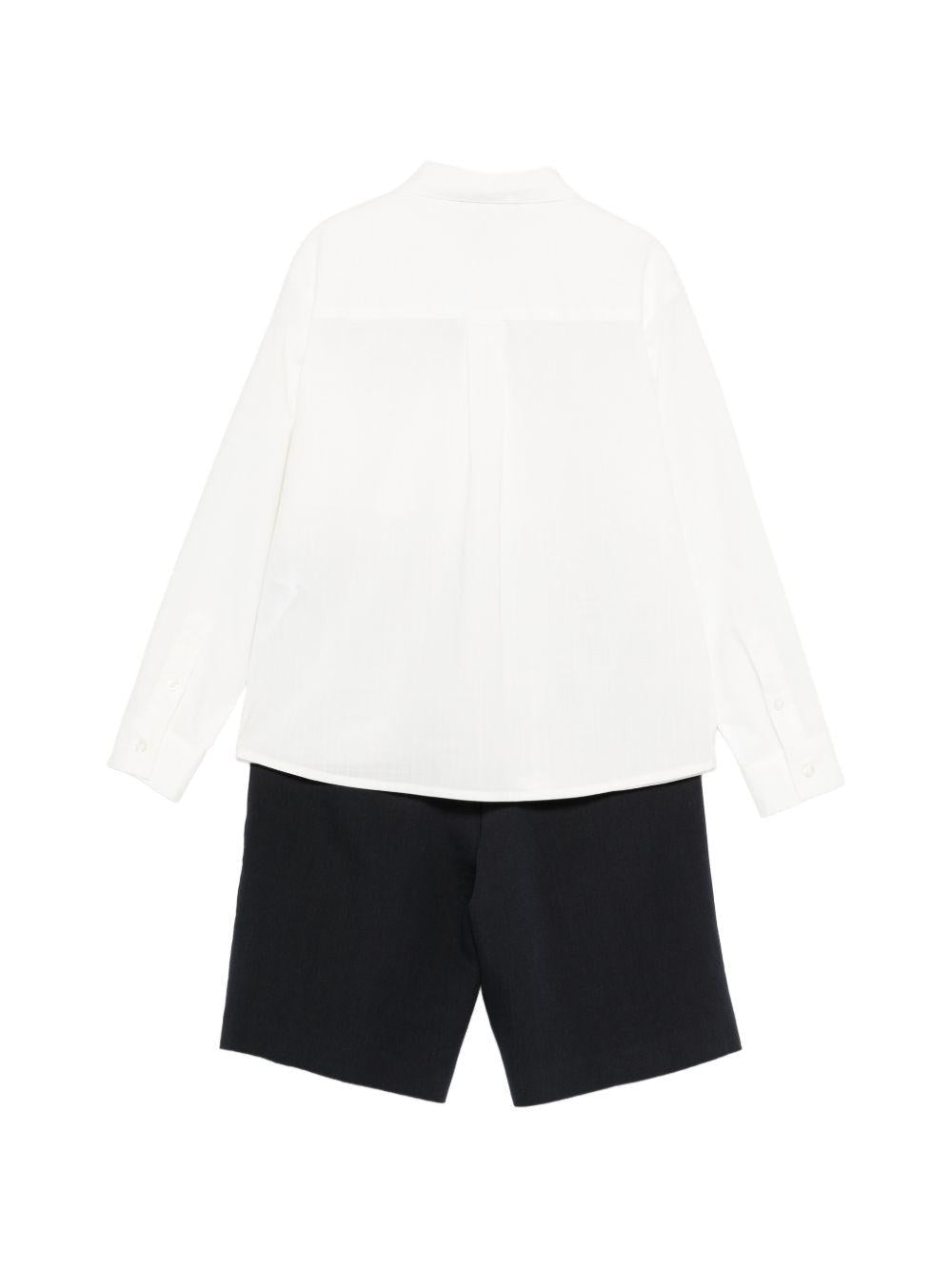 Set camicia e shorts per bambino Emporio Armani Kids multicolore con colletto classico - Rubino Kids