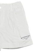 Set camicia e shorts per neonato Givenchy Kids bianco con design a righe - Rubino Kids