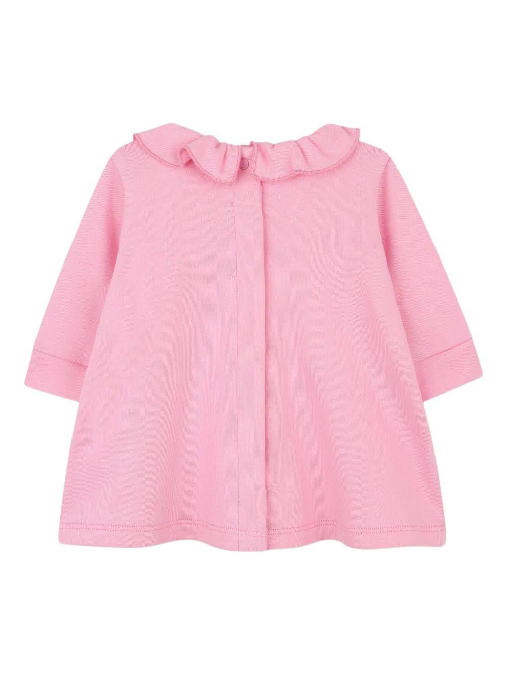 Set completo sportivo t-shirt e pantaloni Givenchy Kids rosa con dettaglio ruches - Rubino Kids