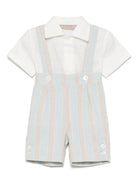 Set con shorts per neonato La Stupenderia bianco a righe - Rubino Kids