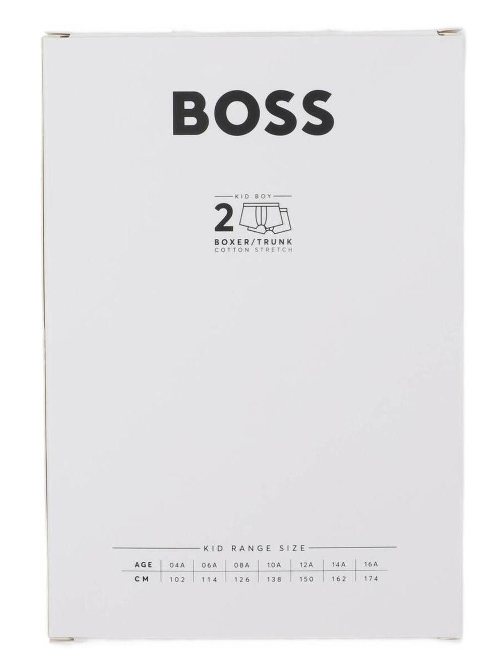 Set di 2 boxer Boss Kids grigi con stampa - Rubino Kids