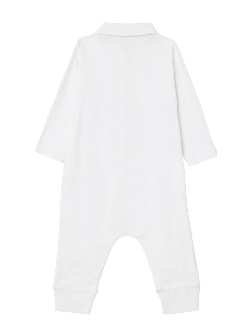 Set di 3 con tutina, bavaglino e berretto Burberry Kids bianco a quadri - Rubino Kids