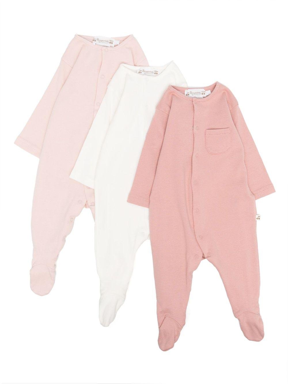 Set di 3 pigiama Cosima per neonata Bonpoint multicolore con scollo rotondo - Rubino Kids