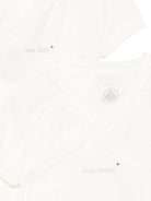 Set di cinque tutine per neonati Petit Bateau bianche con scollo a V - Rubino Kids