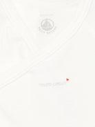 Set di cinque tutine per neonati Petit Bateau bianche con scollo a V - Rubino Kids