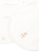 Set di due bavaglini per neonati Petit Bateau bianco con stampa cagnolini - Rubino Kids