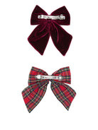 Set di due fermagli per capelli per bambina MIMI & LULA rossi con chiusura a clip - Rubino Kids