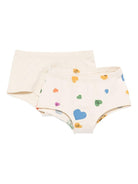 Set di due slip Jemma per bambina beige con diverse fantasie - Rubino Kids