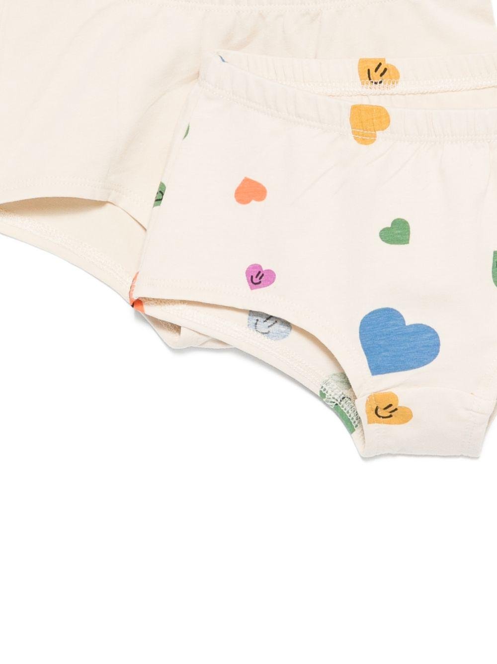 Set di due slip Jemma per bambina beige con diverse fantasie - Rubino Kids
